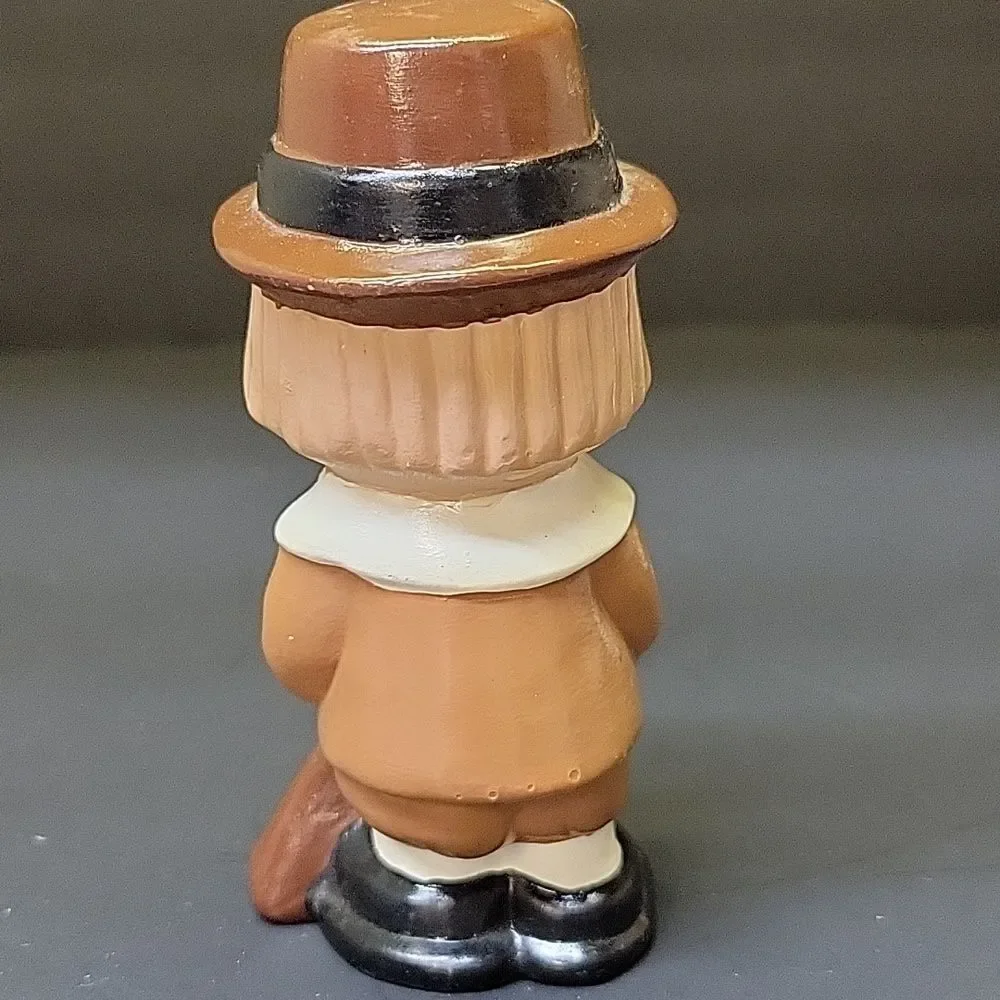 Thanksgiving Pilgrim Couple,Horn Of Plenty, Hand Painted Ceramic Vintage‎ (1)